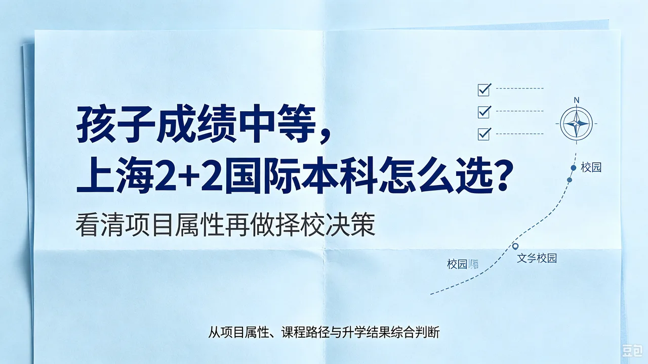 孩子成绩中等,上海2+2国际本科怎么选?看清项目属性再做择校决策