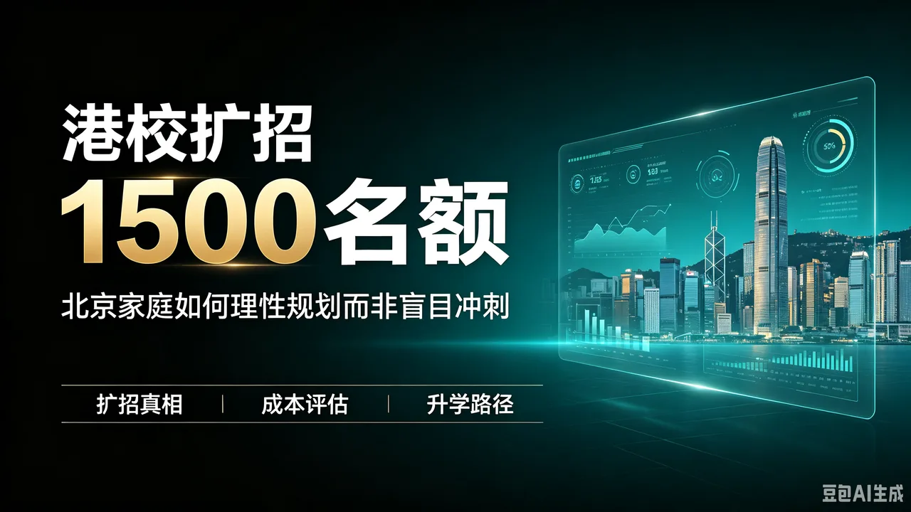 港校扩招1500名额,北京家庭如何理性规划而非盲目冲刺