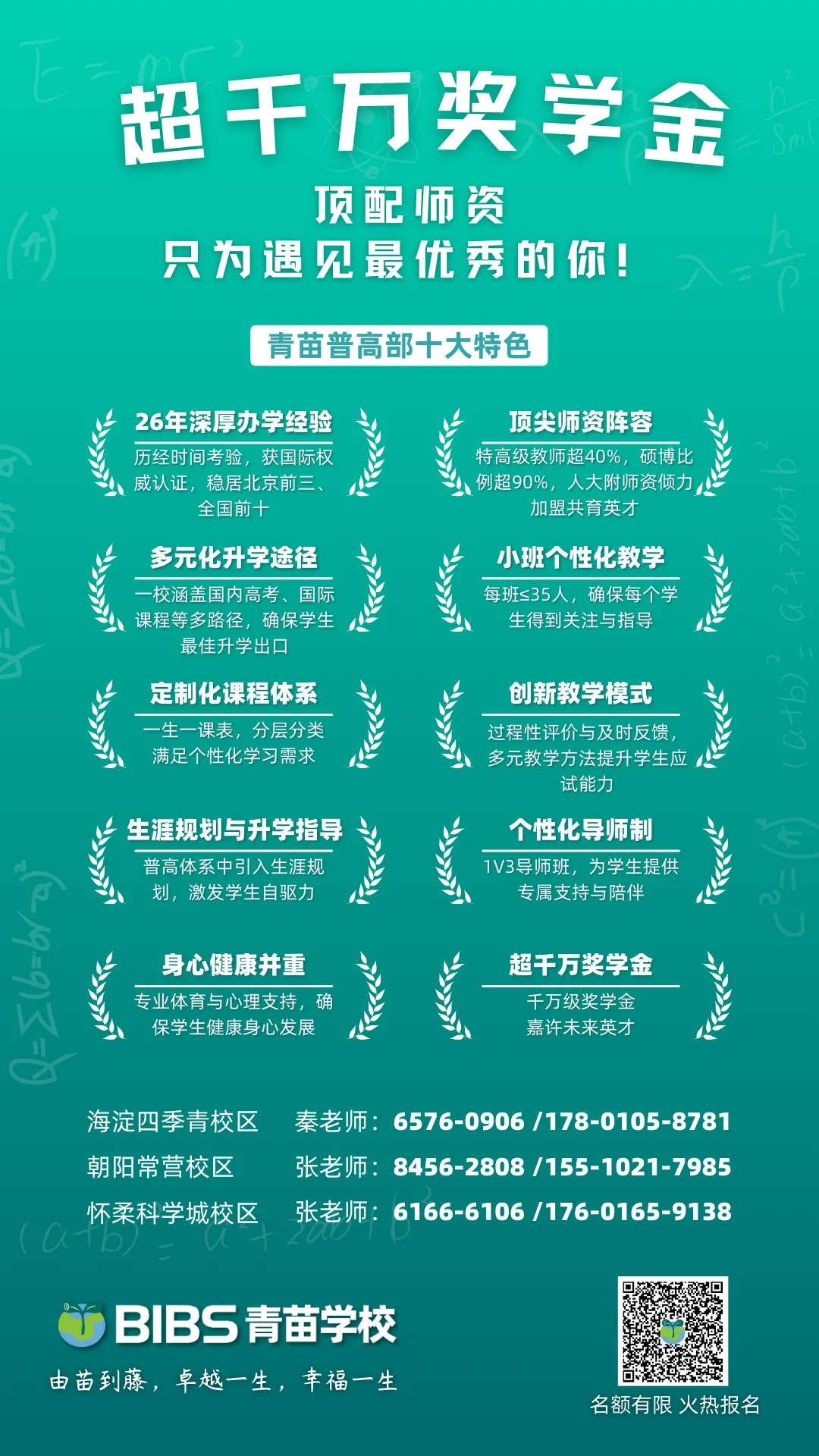 中考成绩及面试结果录取。