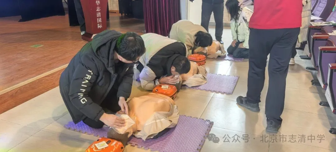 理论讲解后,进入关键实操环节。培训现场配备了专业急救模拟假人与训(图 3)