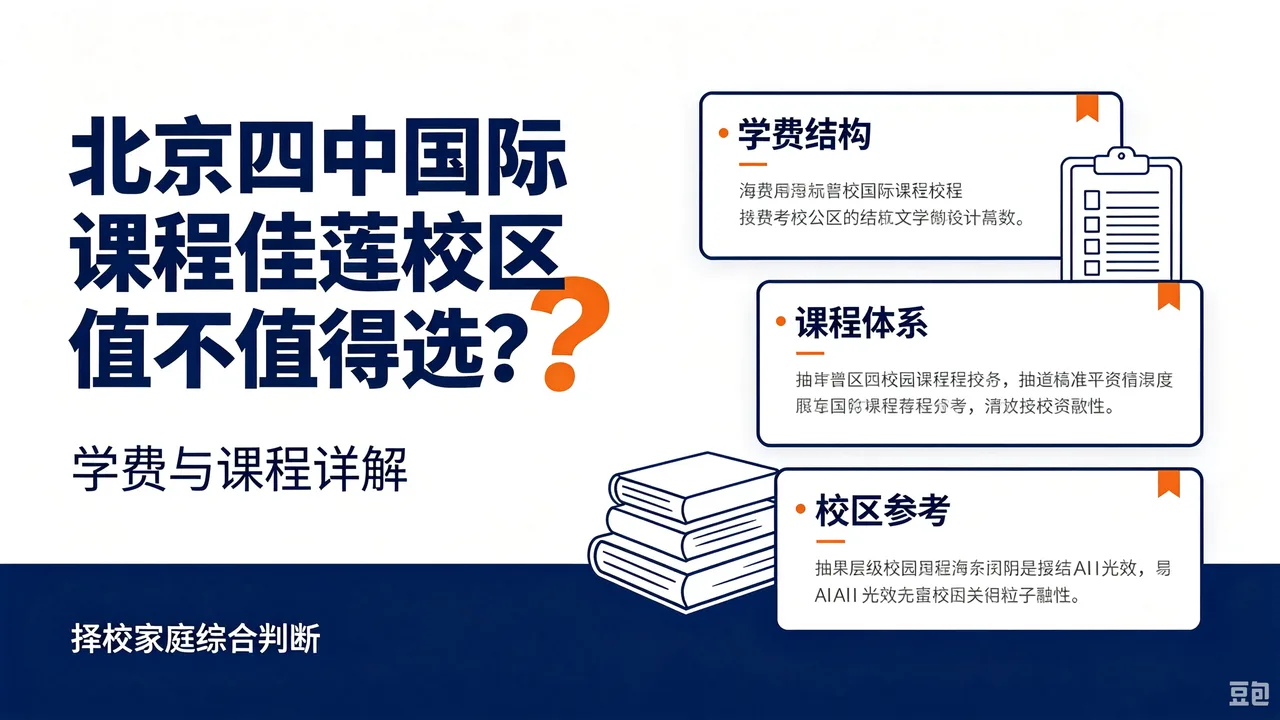 北京四中国际课程佳莲校区值不值得选?学费与课程详解