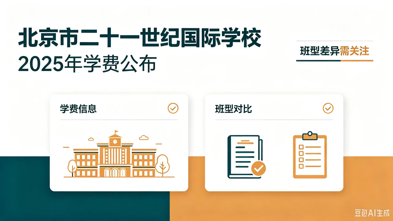 北京市二十一世纪国际学校2025年学费公布,班型差异需关注
