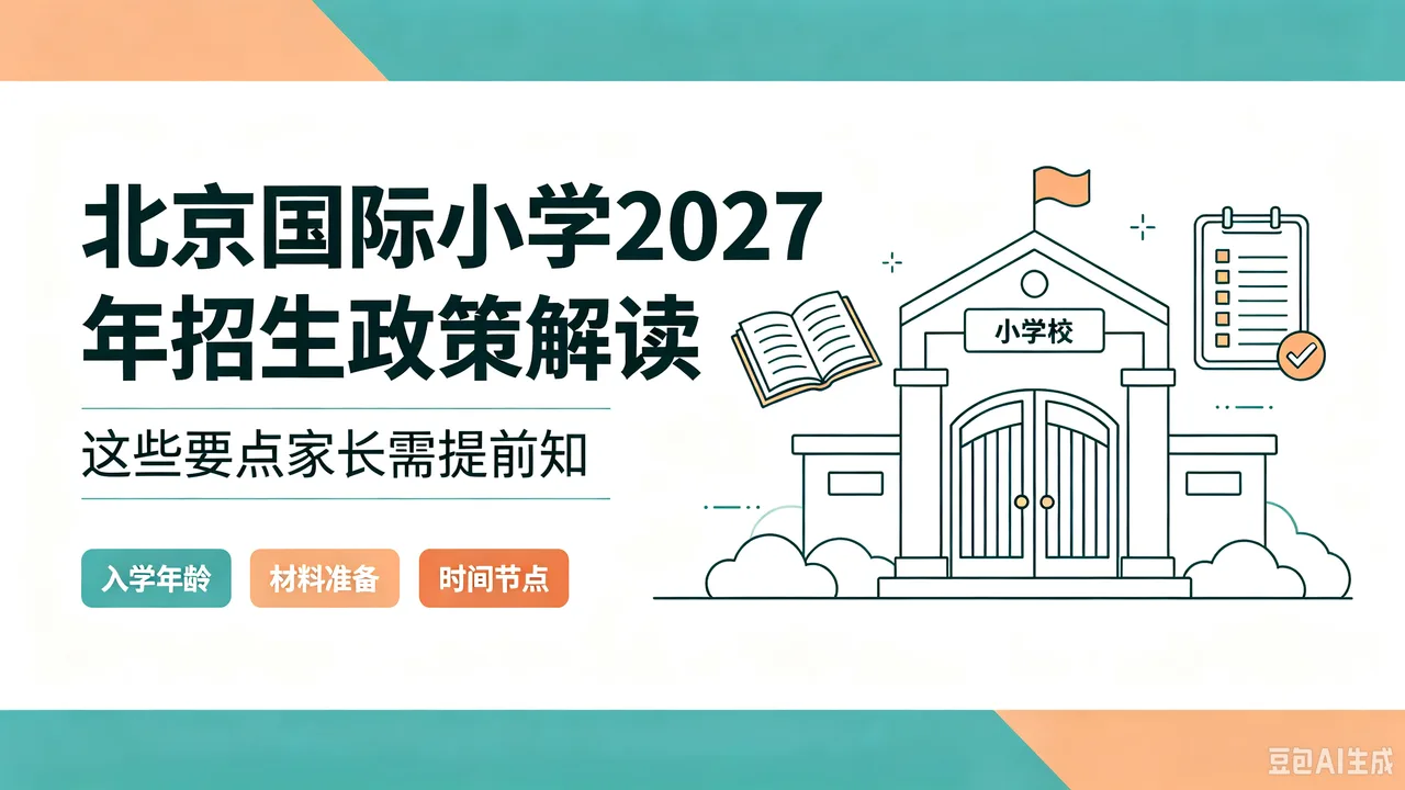 北京国际小学2027年招生政策解读:这些要点家长需提前知