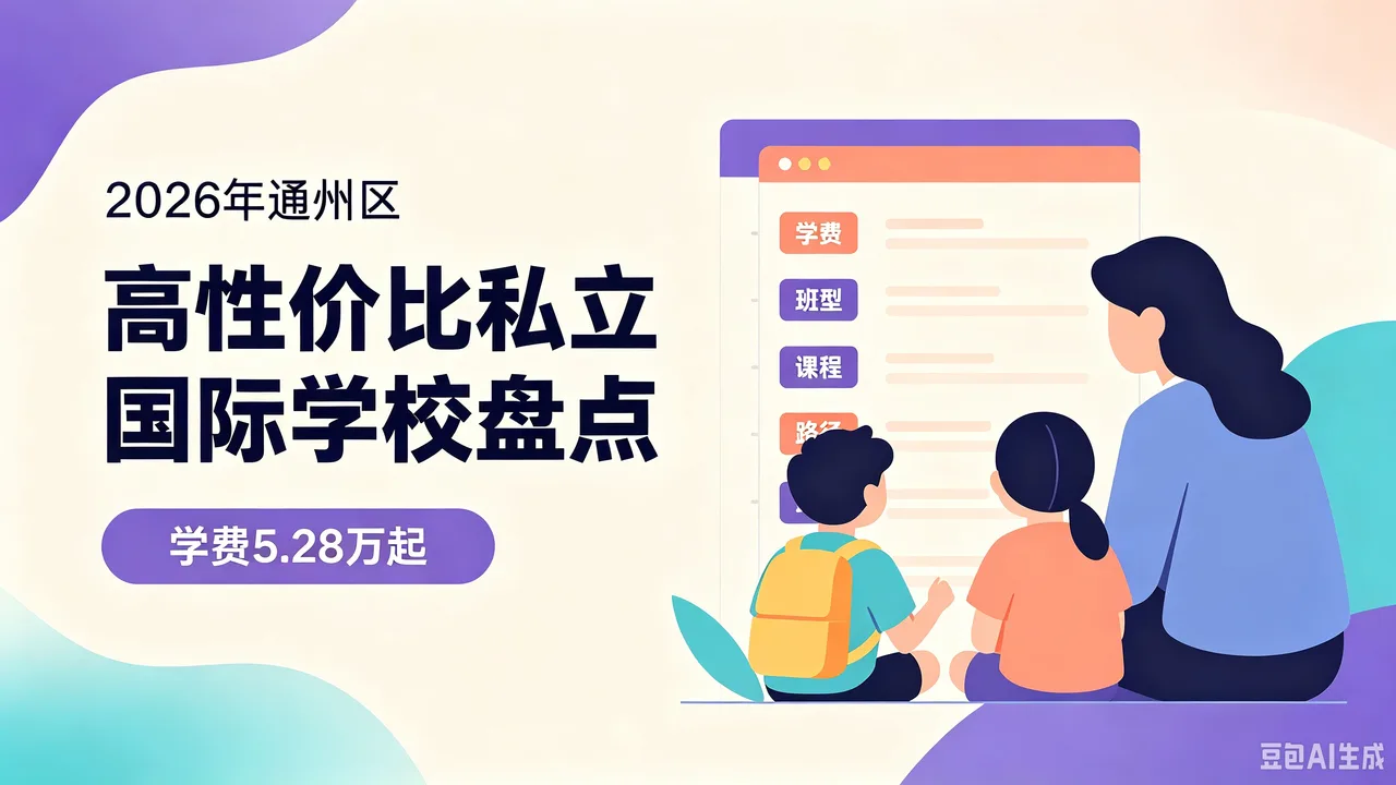 2026年通州区高性价比私立国际学校盘点：学费5.28万起