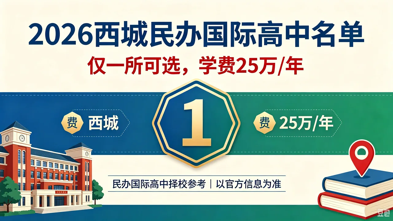 2026西城民办国际高中名单:仅一所可选,学费25万/年