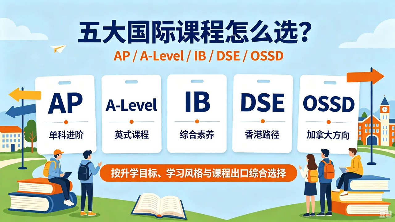 AP/ A-Level/ IB/ DSE/ OSSD 五大国际课程怎么选?