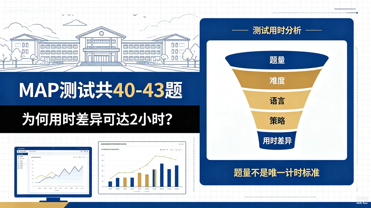 MAP测试共40-43题，为何用时差异可达2小时？