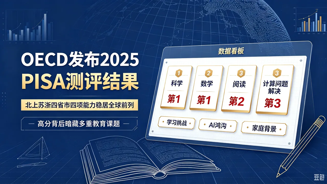 OECD 发布 2025 PISA 测评结果：北上苏浙四省市四项能力稳居全球前列，高分背后暗藏多重教育课题