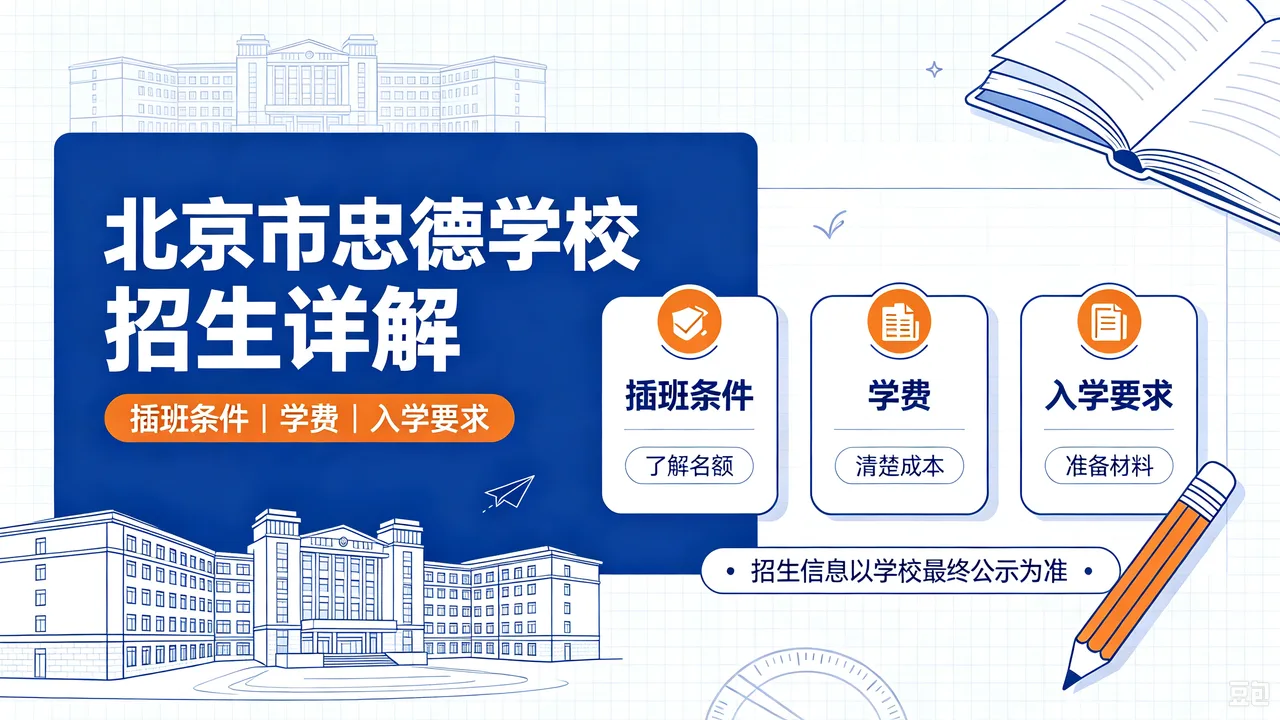 北京市忠德学校招生详解：插班条件、学费与入学要求