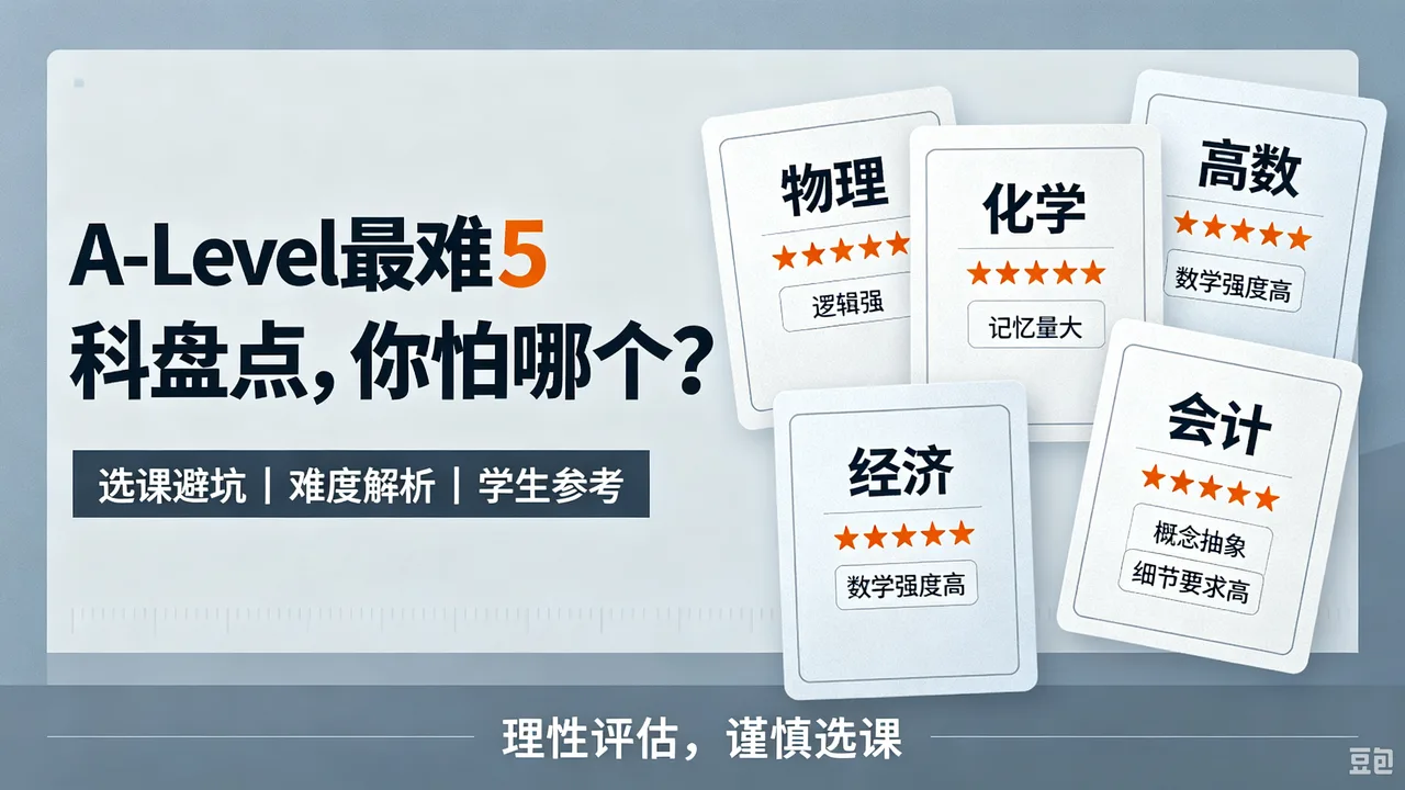 A-Level最难5科盘点，你怕哪个？
