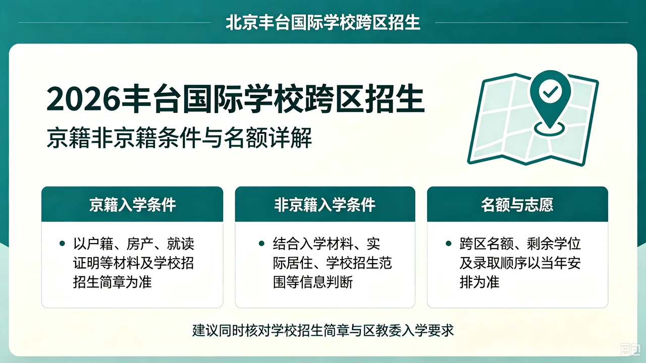2026丰台国际学校跨区招生：京籍非京籍条件与名额详解