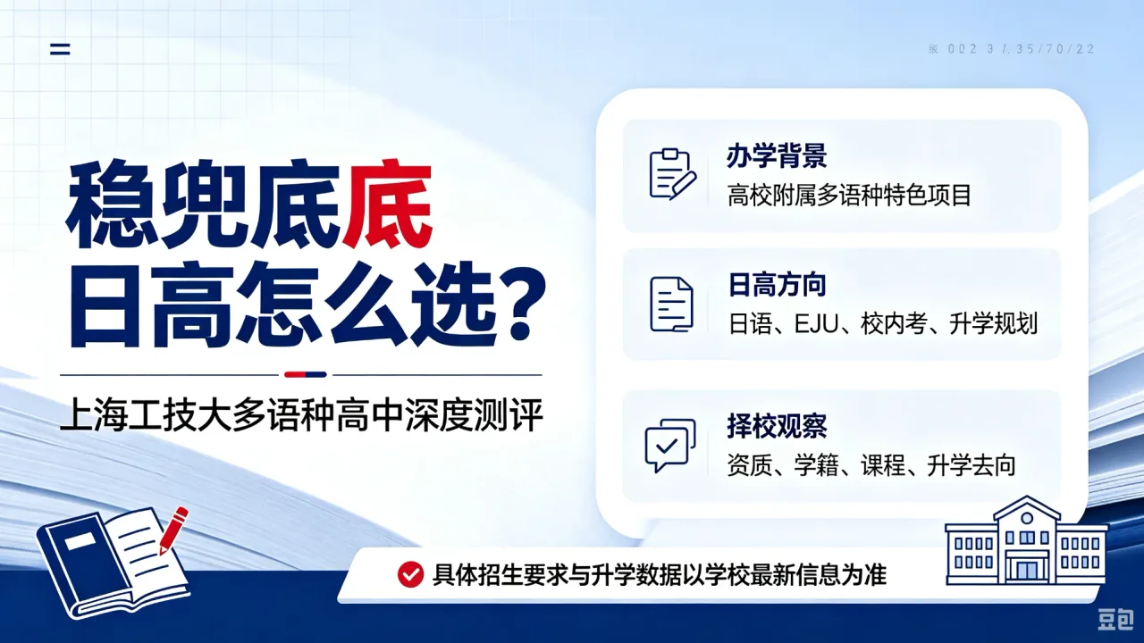 稳兜底日高怎么选？上海工技大多语种高中深度测评