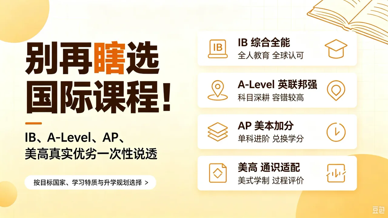 别再瞎选国际课程！IB、A-Level、AP、美高真实优劣一次性说透