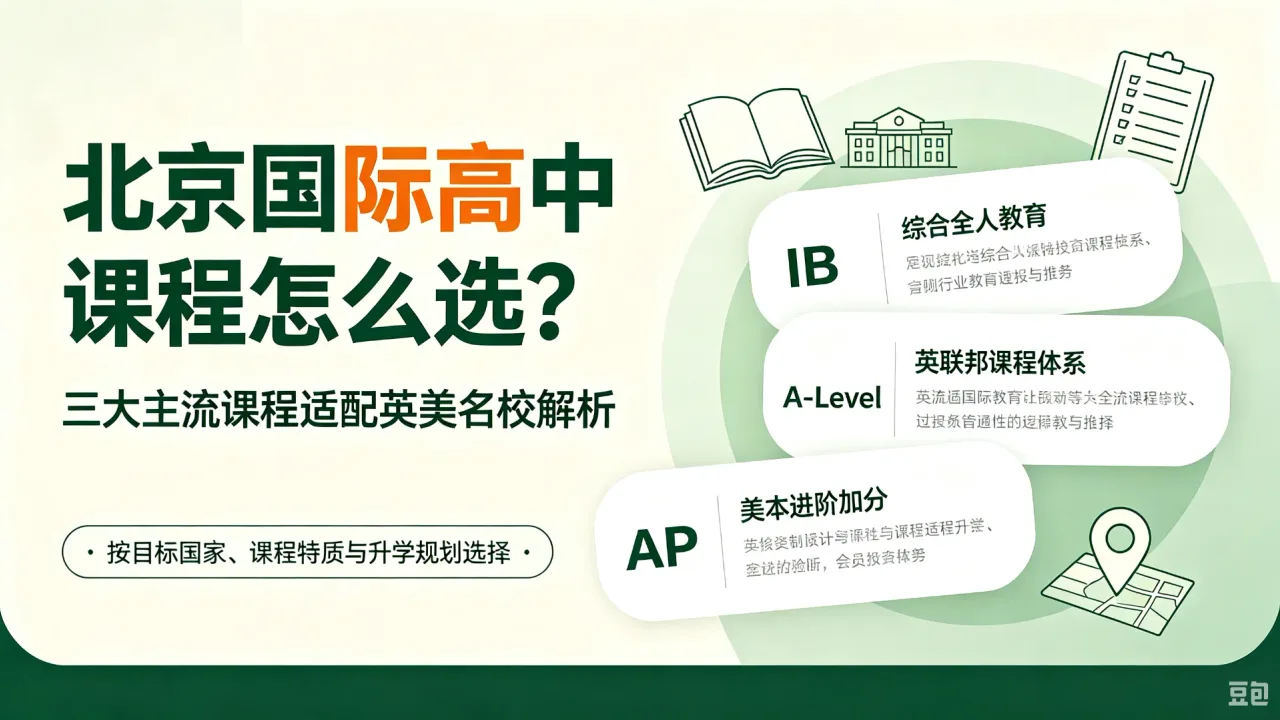 北京国际高中课程怎么选？三大主流课程适配英美名校解析