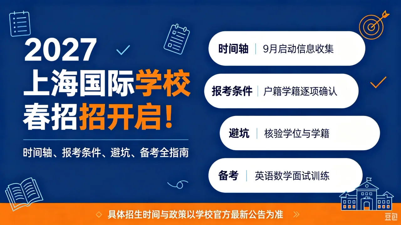 2027 上海国际学校春招开启！时间轴、报考条件、避坑、备考全指南