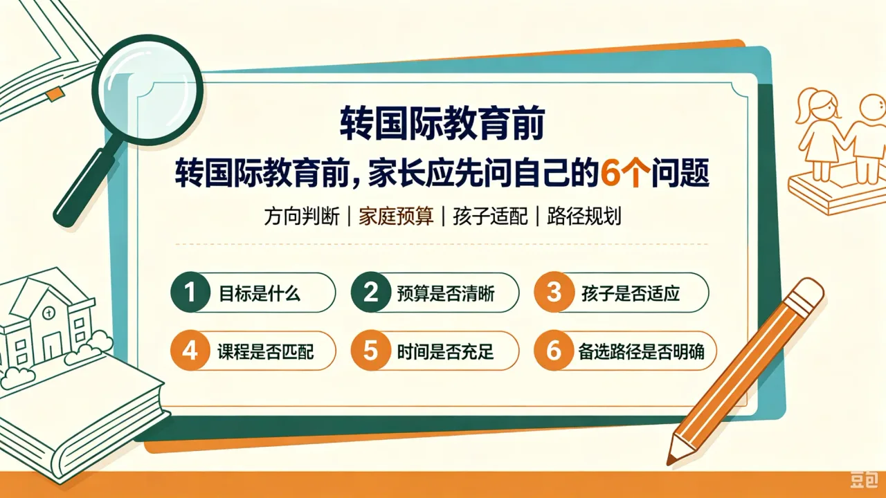 转国际教育前，家长应先问自己的6个问题