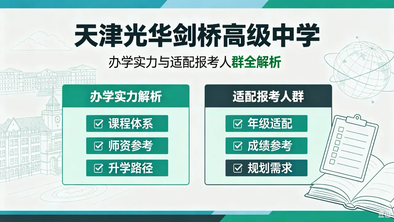 天津光华剑桥高级中学办学实力与适配报考人群全解析