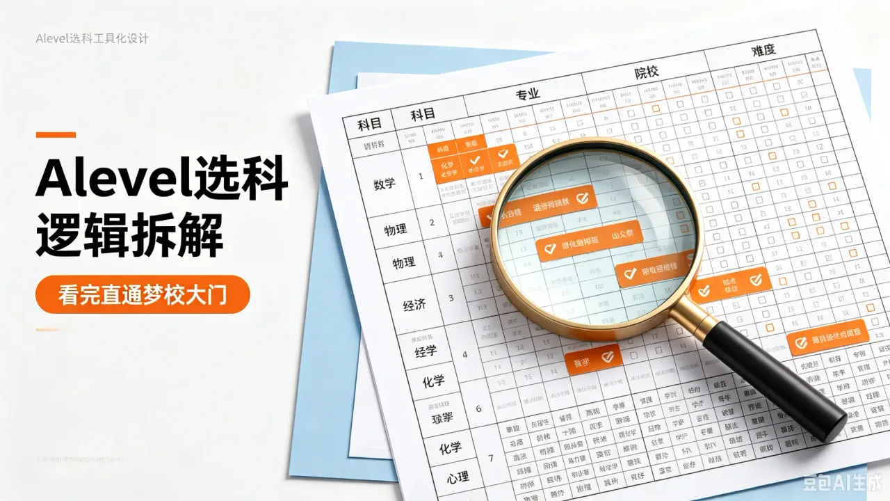 Alevel选科逻辑拆解｜看完直通梦校大门