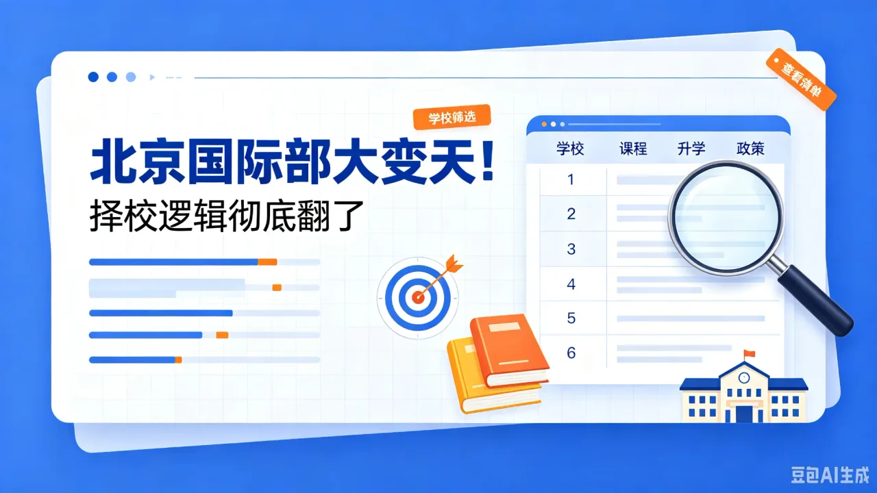 北京国际部大变天!择校逻辑彻底翻了