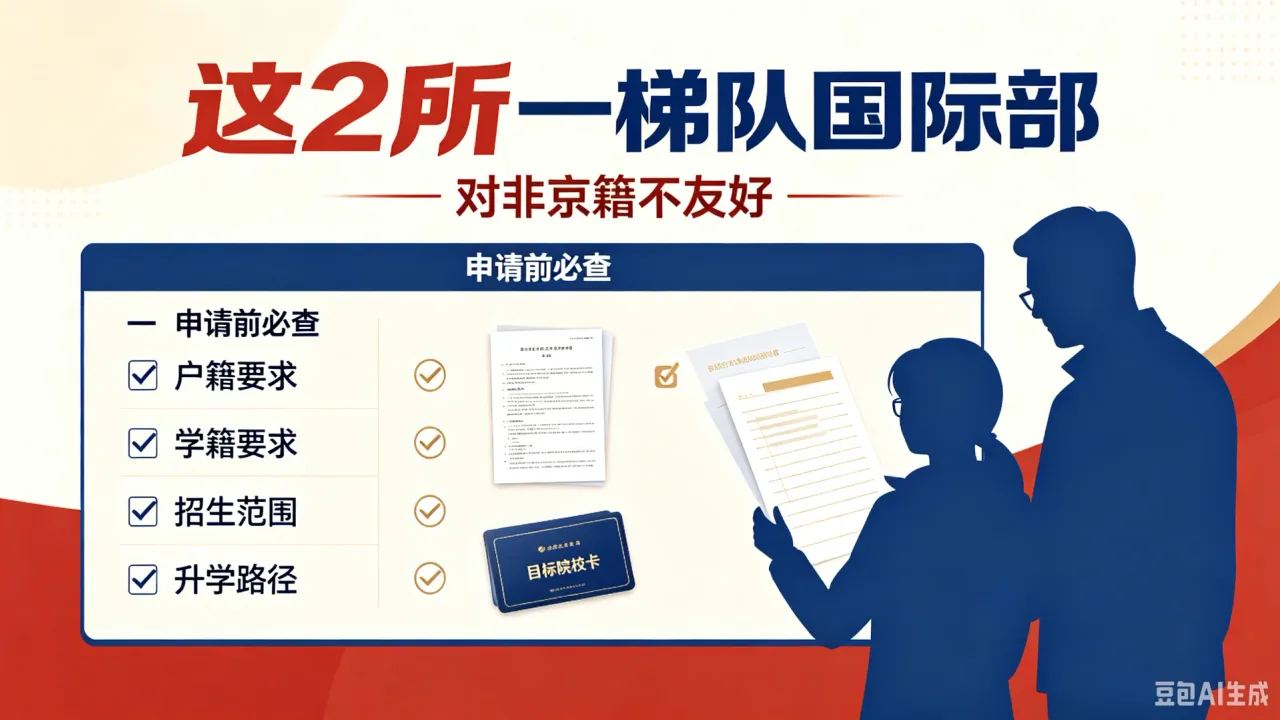 这2所一梯队国际部,对非京籍不友好