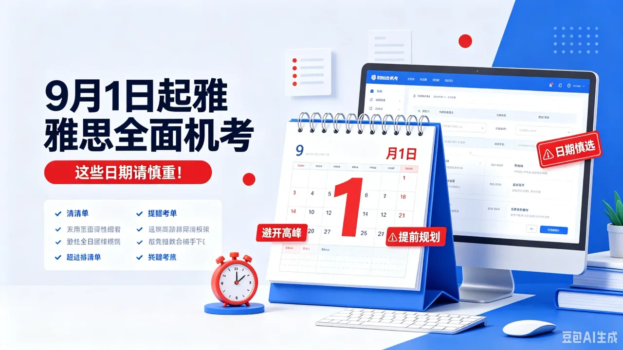 9月1日起雅思全面机考,这些日期请慎重!