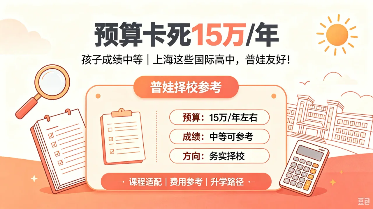 预算卡死 15 万 / 年、孩子成绩中等|上海这些国际高中,普娃友好!