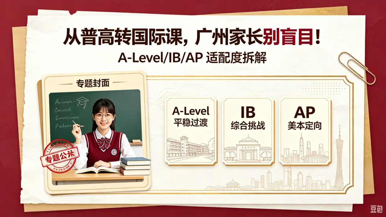 从普高转国际课,广州家长别盲目!A-Level/IB/AP 适配度拆解