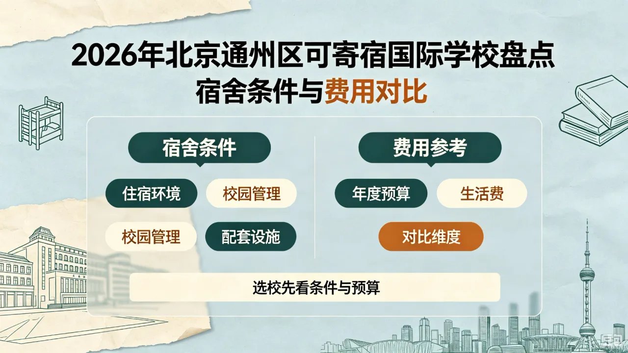 2026年北京通州区可寄宿国际学校盘点:宿舍条件与费用对比