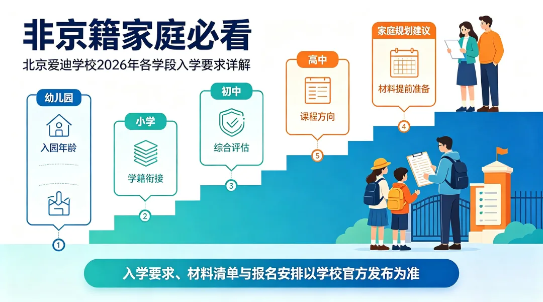 非京籍家庭必看:北京爱迪学校2026年各学段入学要求详解