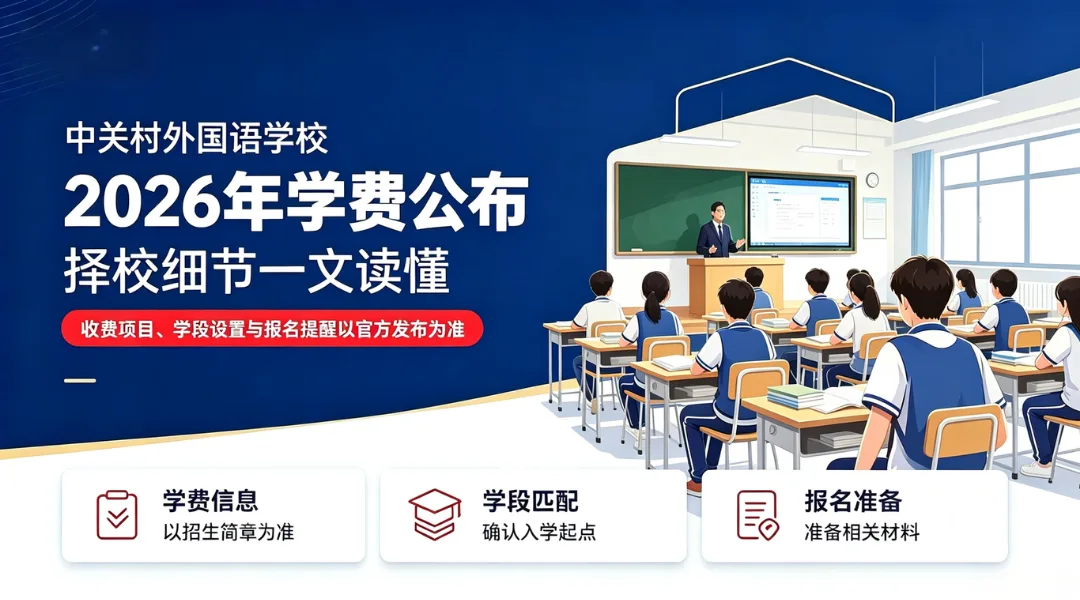 中关村外国语学校2026年学费公布,择校细节一文读懂