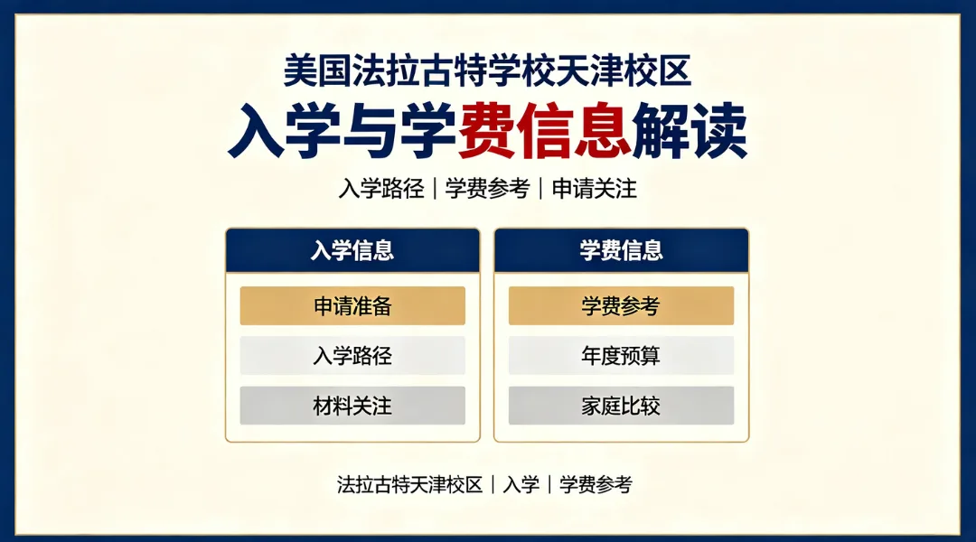美国法拉古特学校天津校区入学与学费信息解读