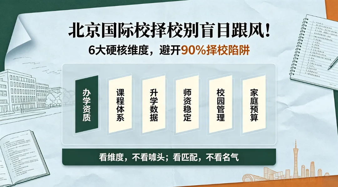 北京国际校择校别盲目跟风!6大硬核维度,避开90%择校陷阱