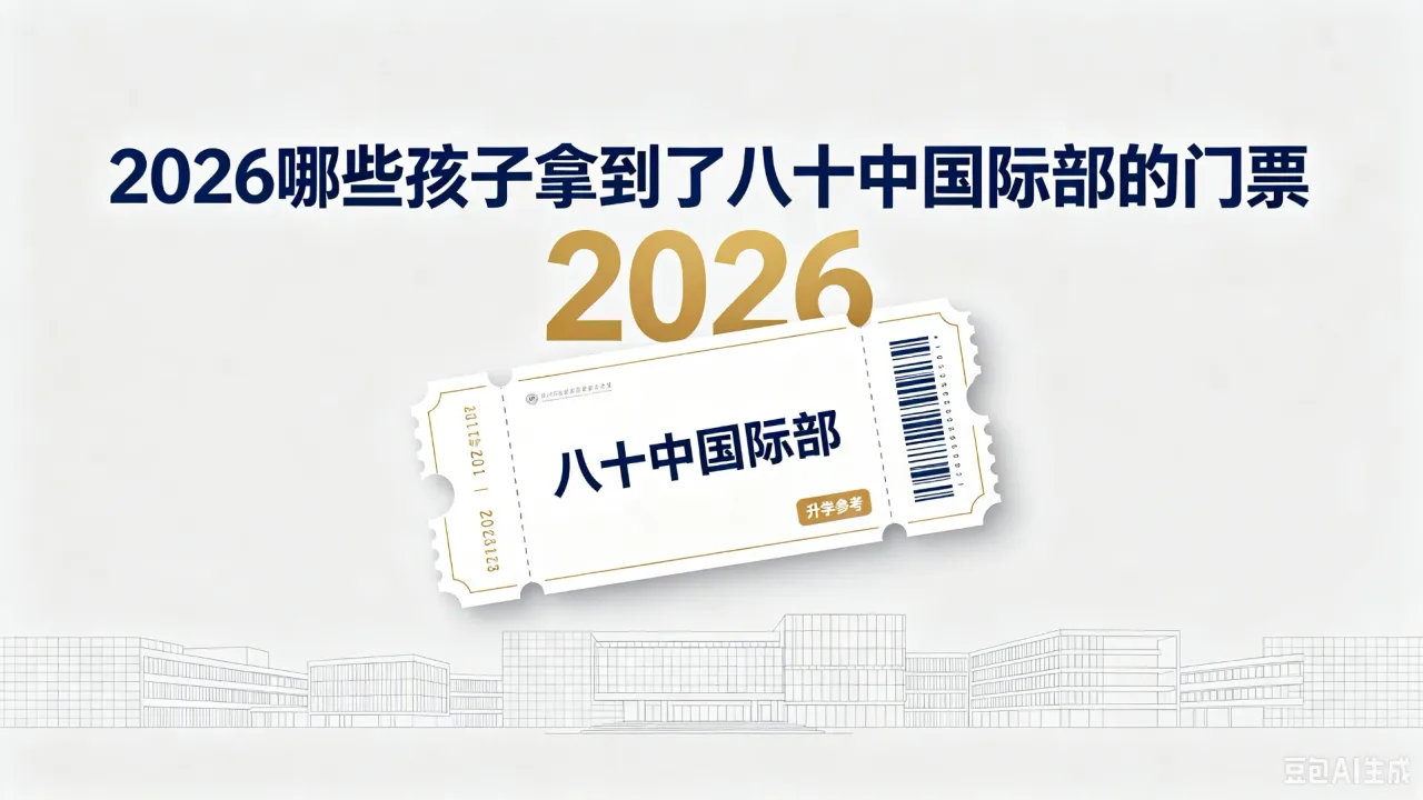 2026哪些孩子拿到了八十中国际部的门票