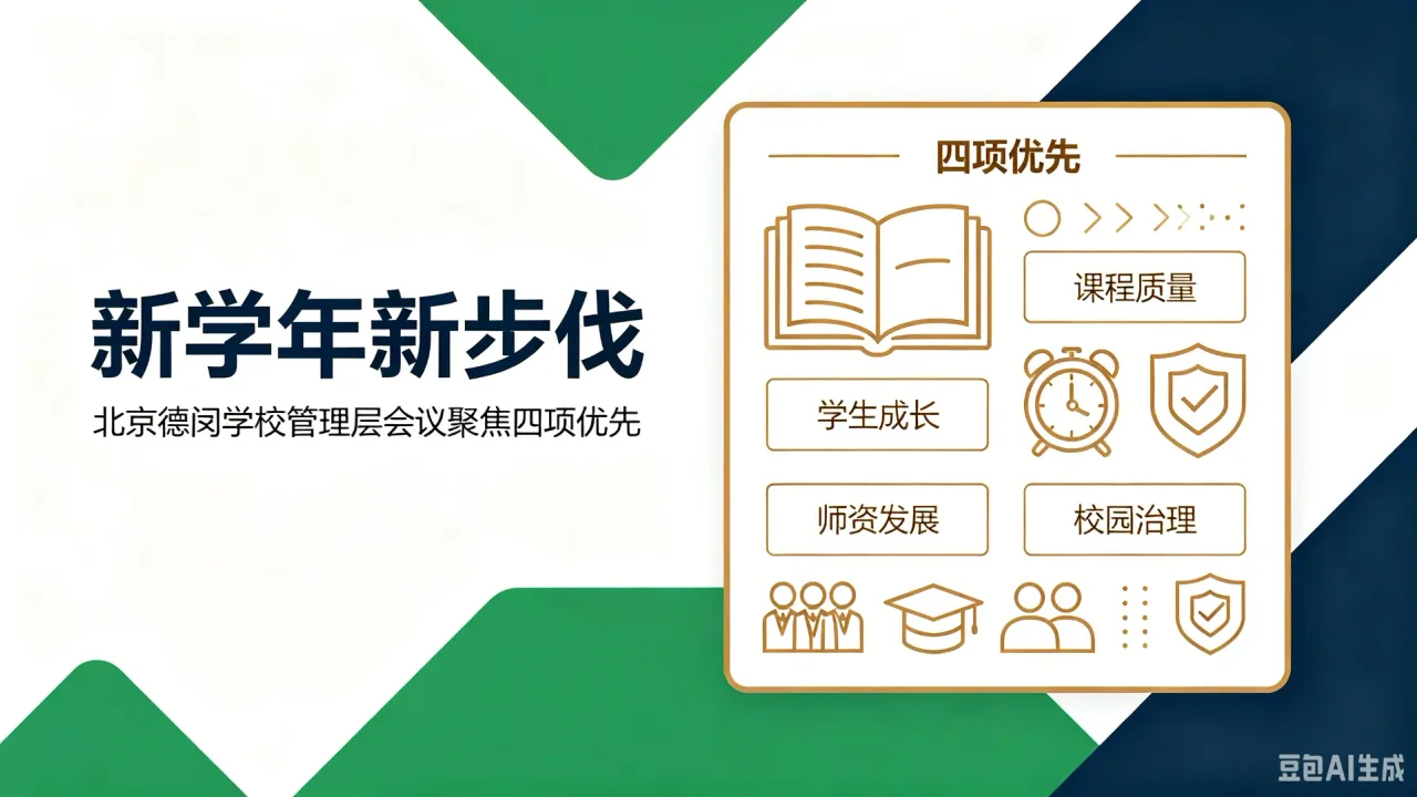 新学年新步伐|北京德闳学校管理层会议聚焦四项优先