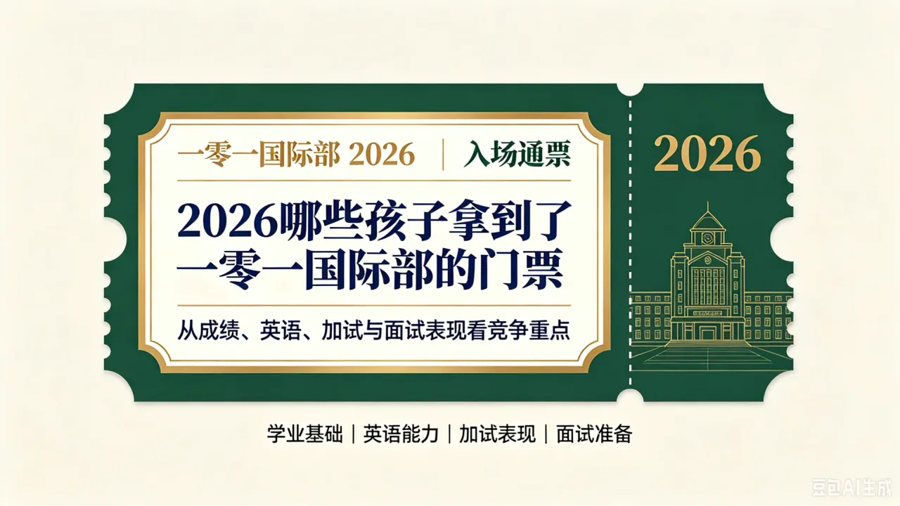 2026哪些孩子拿到了一零一国际部的门票
