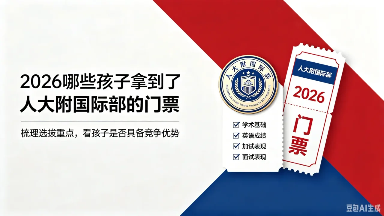 2026哪些孩子拿到了人大附国际部的门票