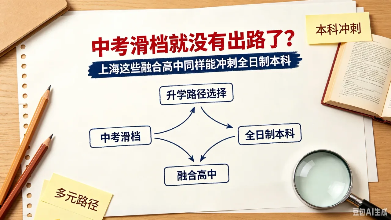 中考滑档就没有出路了？上海这些融合高中同样能冲刺全日制本科