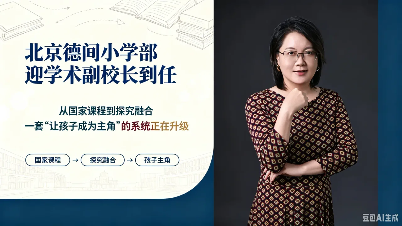 北京德闳小学部迎学术副校长到任——从国家课程到探究融合，一套“让孩子成为主角”的系统正在升级