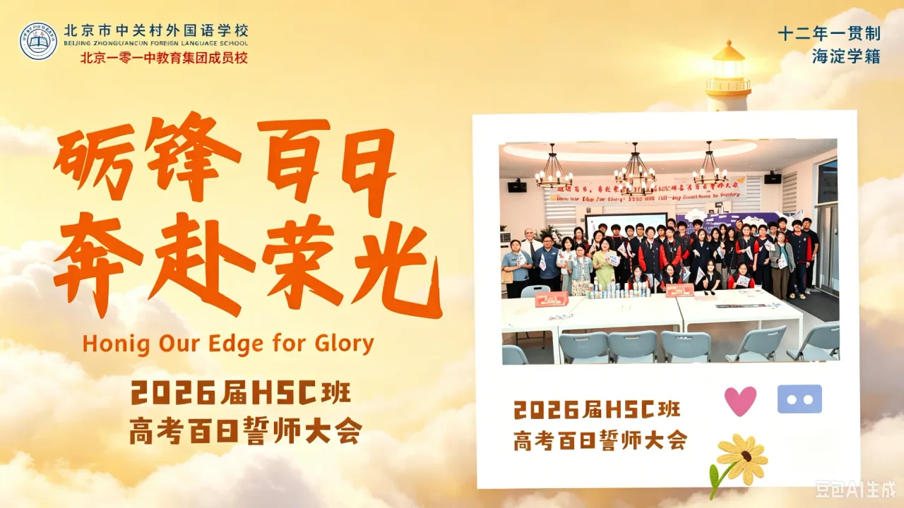砺锋百日,中关村外国语HSC学子蓄力奔赴新程!