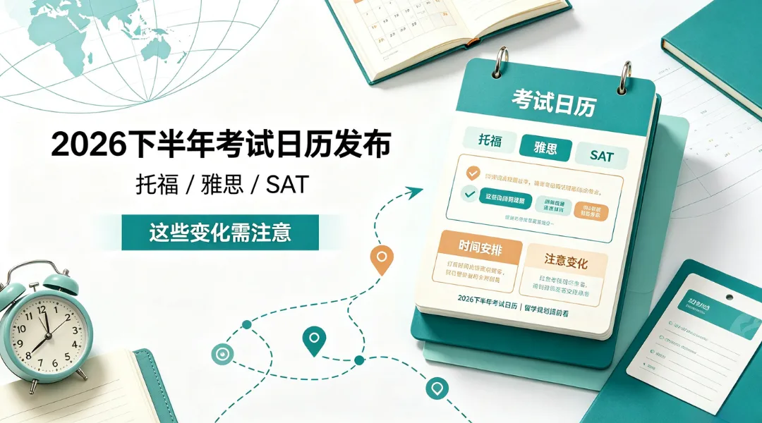 2026下半年托福/雅思/SAT考试日历发布，这些变化需注意
