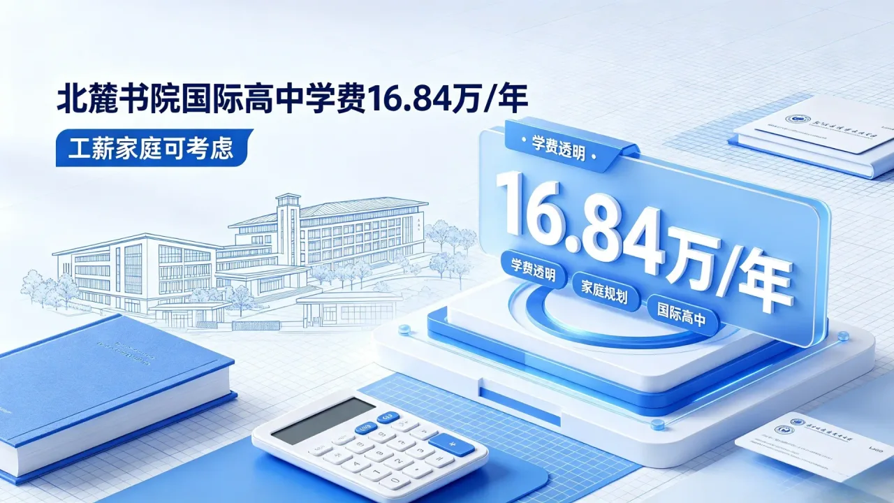 北麓书院国际高中学费16.84万/年,工薪家庭可考虑