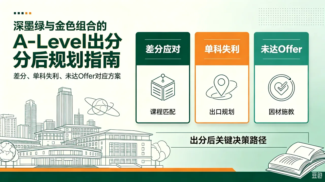 A-Level出分后规划指南：差分、单科失利、未达Offer对应方案