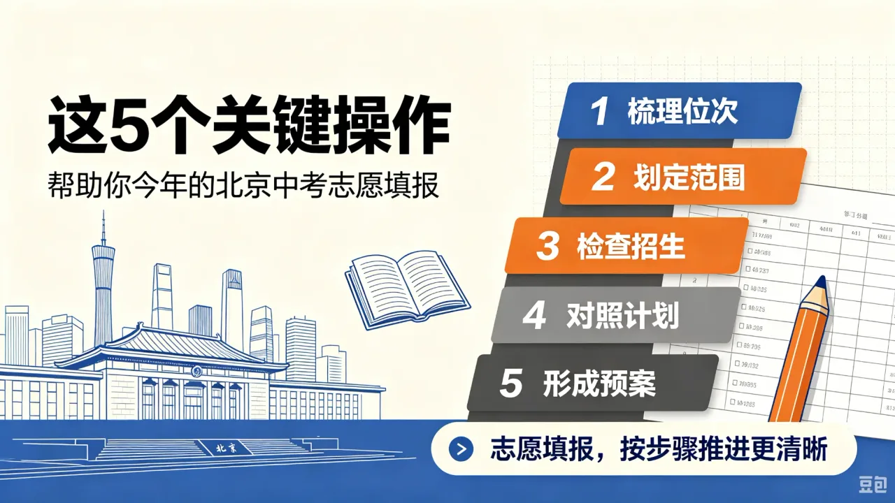 这5个关键操作，帮助你今年的北京中考志愿填报