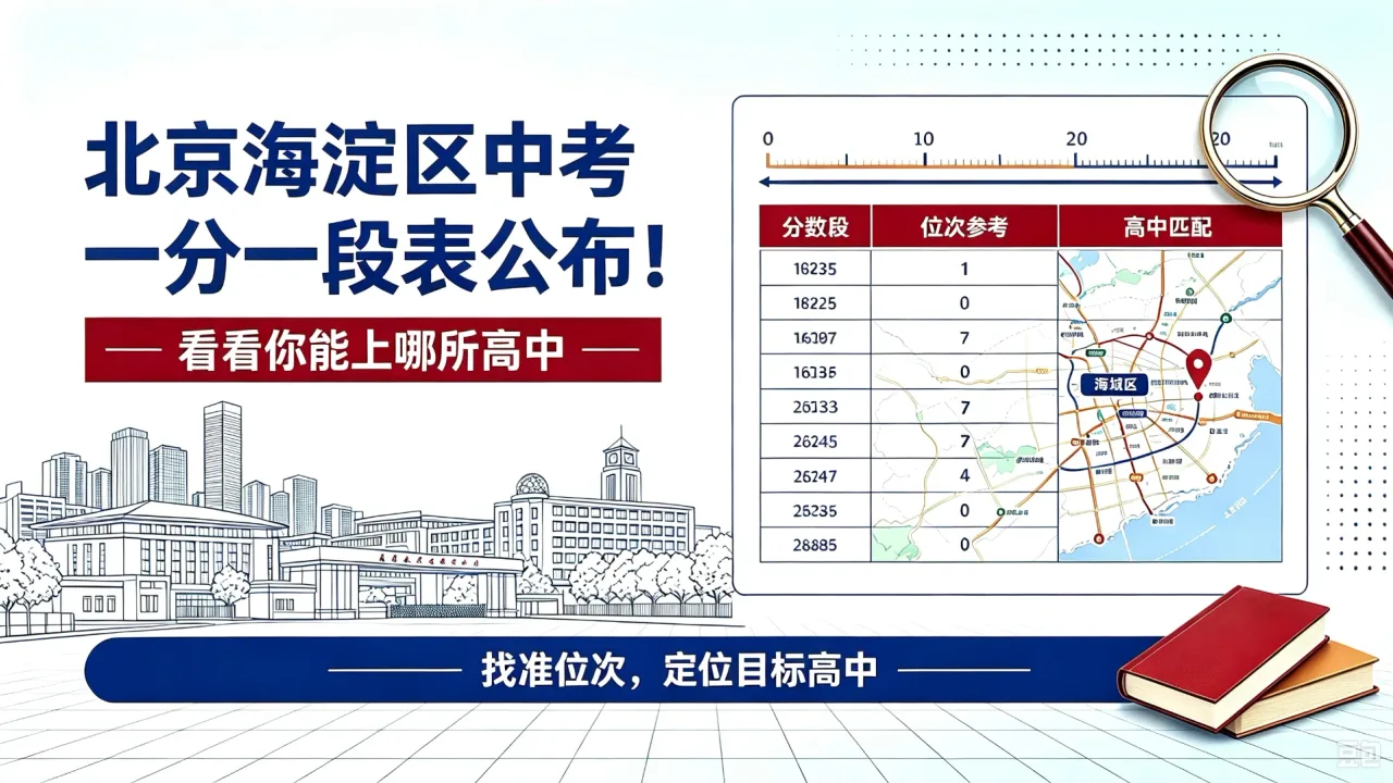 北京海淀区中考一分一段表公布！看看你能上哪所高中
