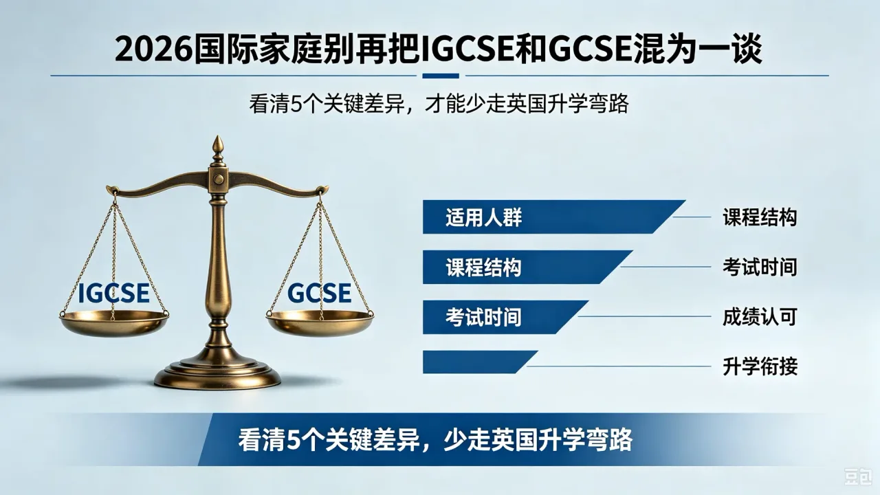 2026国际家庭别再把IGCSE和GCSE混为一谈：看清5个关键差异，才能少走英国升学弯路