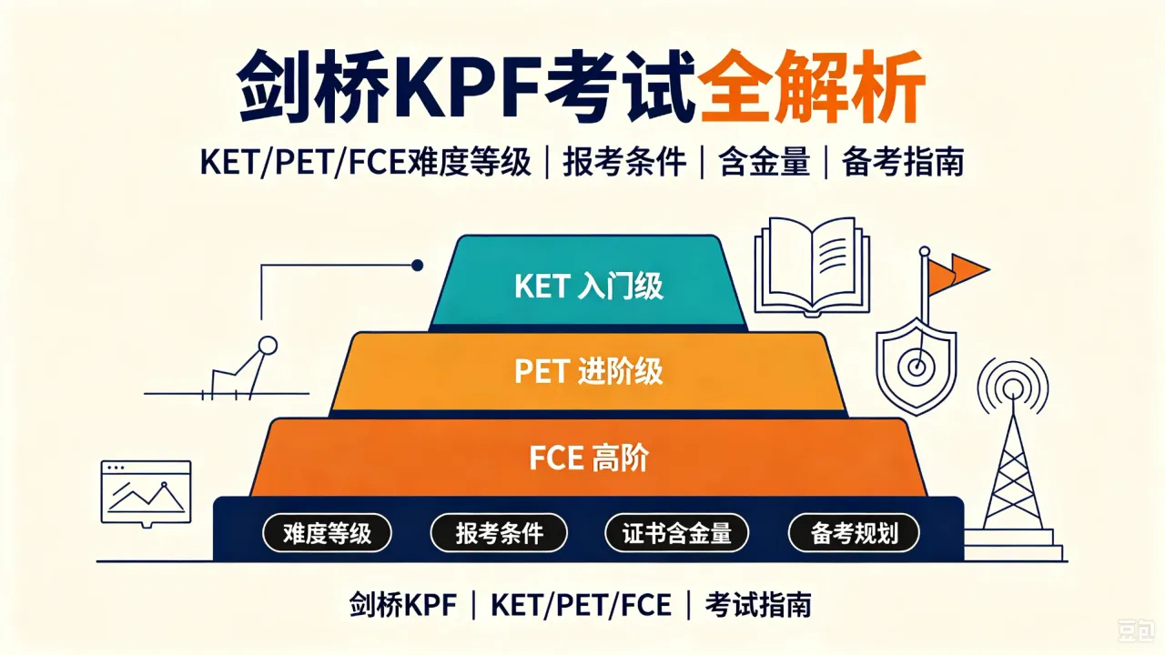 剑桥KPF考试全解析｜KET/PET/FCE难度等级、报考条件、含金量及备考指南
