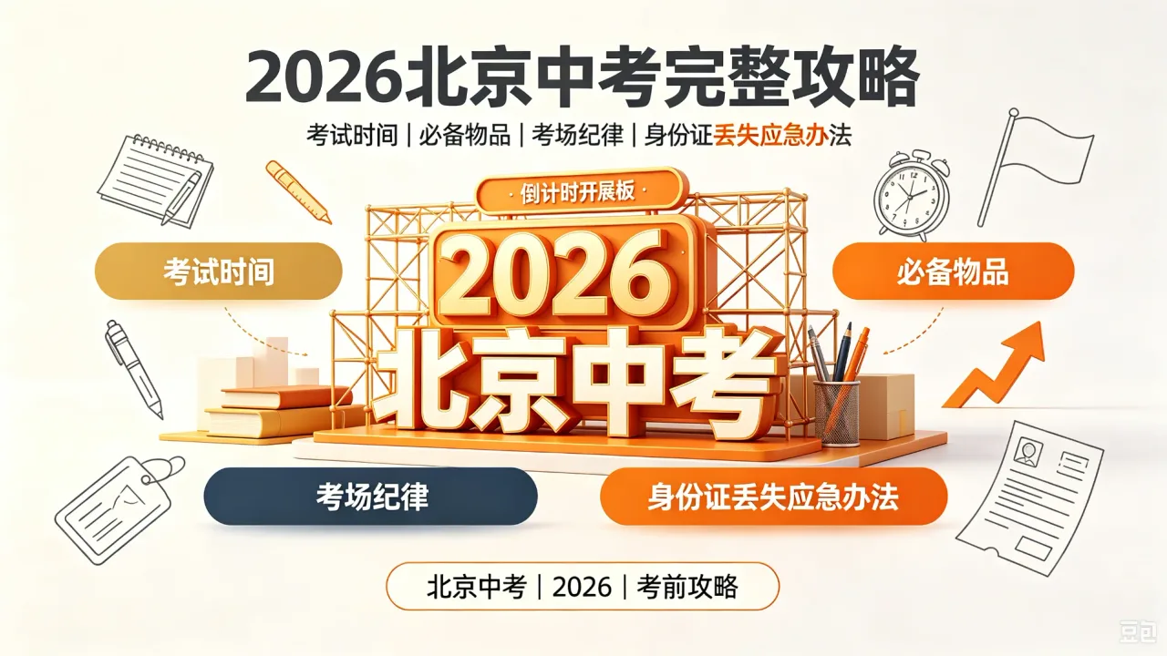 2026 北京中考完整攻略｜考试时间 / 必备物品 / 考场纪律 / 身份证丢失应急办法