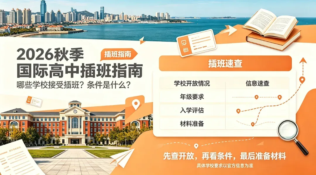 2026年秋季大连国际高中插班条件与学校推荐