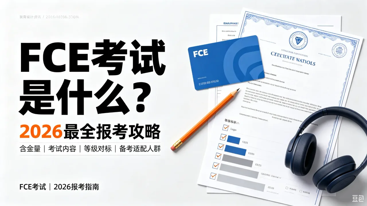 FCE考试是什么？2026最全报考攻略｜含金量、考试内容、等级对标、备考适配人群详解