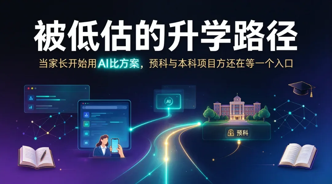 被低估的升学路径:当家长开始用 AI 比方案,预科与本科项目方还在等一个入口